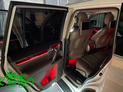 Lexus GX460, контурная подсветка салона + подсветка карманов дверей и ниш ног  - фото 10
