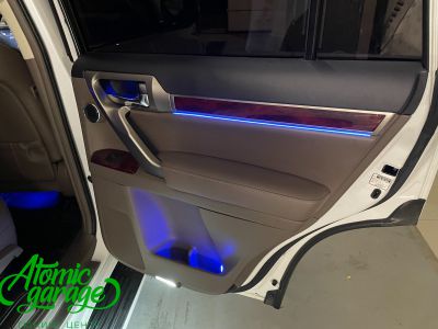 Lexus GX460, контурная подсветка салона + подсветка карманов дверей и ниш ног  - фото 8