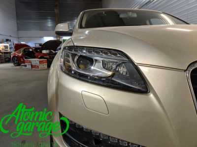 Audi Q7 рестайлинг, замена линз на Bi-led Diliht Triled + восстановление стекол - фото 12