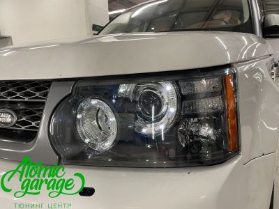 Range Rover Vogue L322, замена ксеноновых линз на светодиодные Аozoom a17 + восстановление стекол фар  - фото 9