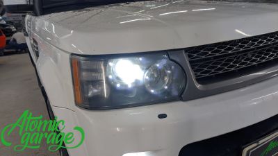 Range Rover Vogue L322, замена ксеноновых линз на светодиодные Аozoom a17 + восстановление стекол фар  - фото 2