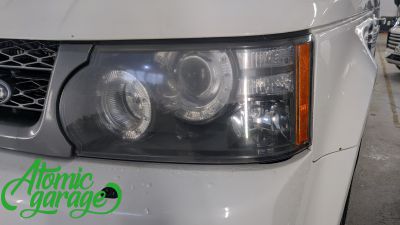 Range Rover Vogue L322, замена ксеноновых линз на светодиодные Аozoom a17 + восстановление стекол фар  - фото 4