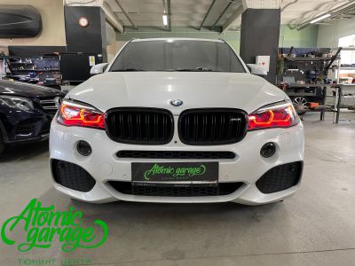 BMW X5 F15, замена штатных ангельских глазок на многорежимные, ромбовидные - фото 23