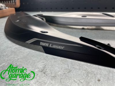 BMW X5 G05, покраска масок фар в черный мат и нанесение лазерной гравировки  - фото 7