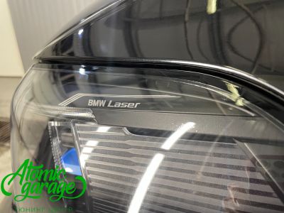 BMW X5 G05, покраска масок фар в черный мат и нанесение лазерной гравировки  - фото 15