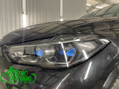 BMW X5 G05, покраска масок фар в черный мат и нанесение лазерной гравировки  - фото 14