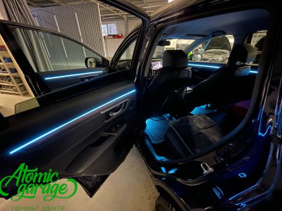 Honda CRV 5, контурная подсветка салона Ambient Light + подсветка ниш ног  - фото 8