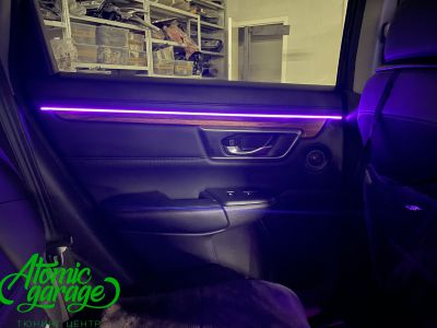 Honda CRV 5, контурная подсветка салона Ambient Light + подсветка ниш ног  - фото 6