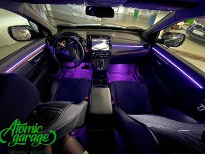 Honda CRV 5, контурная подсветка салона Ambient Light + подсветка ниш ног  - фото 2