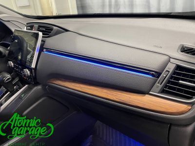 Honda CRV 5, контурная подсветка салона Ambient Light + подсветка ниш ног  - фото 12
