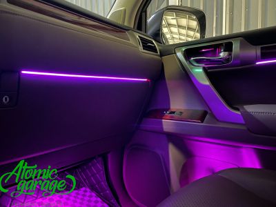 Lexus GX460, контурная подсветка салона + подсветка карманов дверей и ниш ног  - фото 6