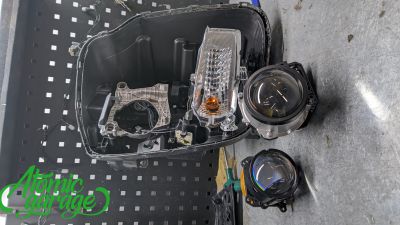 Kia Telluride, замена штатных линз на светодиодные Aozoom A15  5500k - фото 5