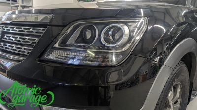 Kia Mohave, установка 4 светодиодных линз Aozoom A4+ и восстановление стекол фар  - фото 9