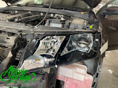 Skoda Octavia A7 рестайлинг, установка светодиодных линз Aozoom A17 + восстановление стекол фар  - фото 13