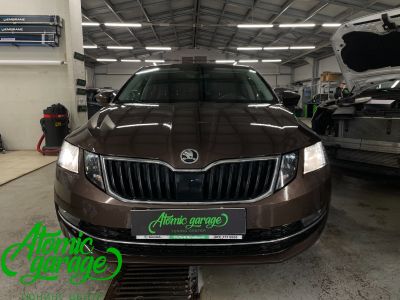 Skoda Octavia A7 рестайлинг, установка светодиодных линз Aozoom A17 + восстановление стекол фар  - фото 1