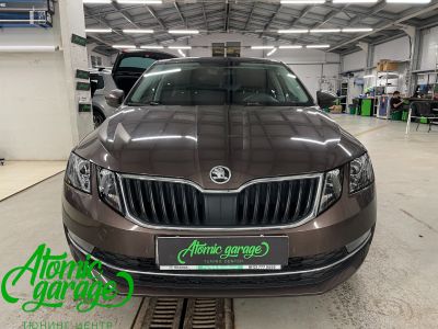 Skoda Octavia A7 рестайлинг, установка светодиодных линз Aozoom A17 + восстановление стекол фар  - фото 6