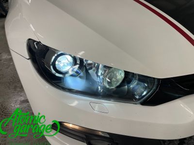 VW Scirocco, замена штатных линз на Biled Aozoom A21 + замена стекла левой фары  - фото 7