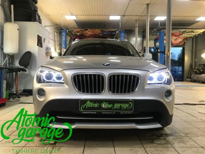 BMW X1 E84, замена линз на Hella 3R и ангельских глазок - фото 10