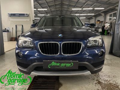 BMW X1 e84, установка светодиодных линз Aozoom a17 + установка светодиодных колец ДХО  - фото 8