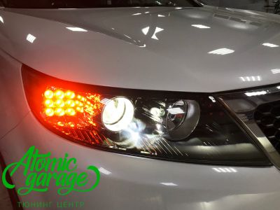Kia Sorento XM, замена линз на Bi-led Optima Pro + ходовые огни - фото 20