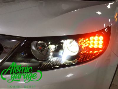 Kia Sorento XM, замена линз на Bi-led Optima Pro + ходовые огни - фото 19