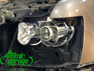 Chevrolet Tahoe GMT900, установка линз Bi-led Optima Pro + восстановление стекол - фото 4