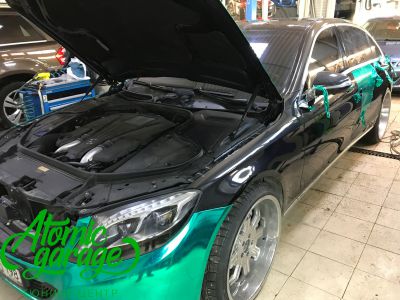 Mercedes W222, ремонт запотевания и расклейка кузова - фото 4