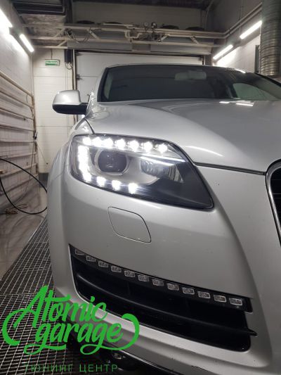 Audi Q7, замена линз на Bi-led Optima Pro + ремонт ходовых огней - фото 15