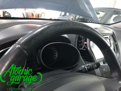Hyundai Santa Fe DM, замена линз на Bi-Led Optima Pro + перешив руля - фото 18