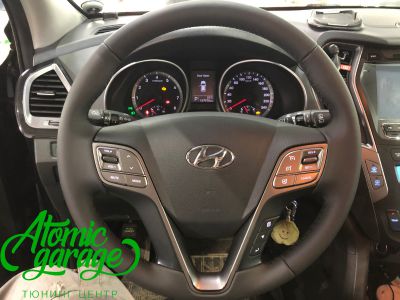 Hyundai Santa Fe DM, замена линз на Bi-Led Optima Pro + перешив руля - фото 19