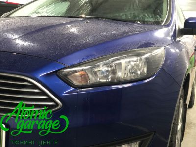 Ford Focus 3 рестайлинг, установка линз Bi-led Optima Pro + омыватель Hella - фото 3
