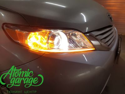 Toyota Sienna, светодиодный тюнинг фар - фото 9