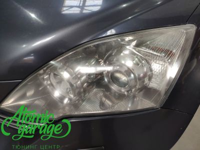 Honda CR-V 3, замена линз на Bi-Led Optima Pro + восстановления стекол - фото 5