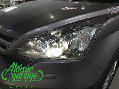 Honda CR-V 3, замена линз на Bi-Led Optima Adaptive + восстановления стекол - фото 10