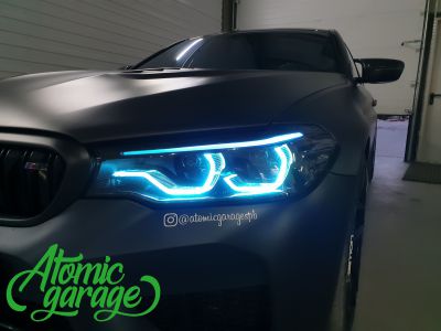 BMW M5 F90 Stingray, эксклюзивный тюнинг фар + натуральный карбон - фото 7