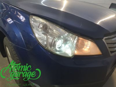 Subaru Outback B14, замена линз на Bi-Led Optima Pro + покраска + новые стекла - фото 2