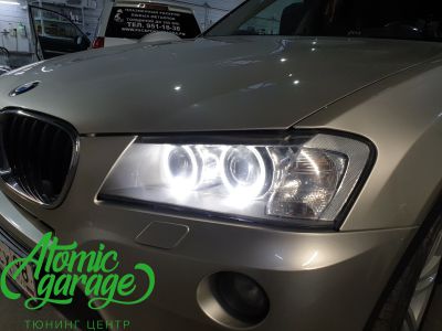 BMW X3 F25, замена линз на Bi-Led Diliht Tendel + восстановление стекол - фото 3