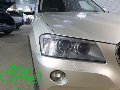 BMW X3 F25, замена линз на Bi-Led Diliht Tendel + восстановление стекол - фото 4
