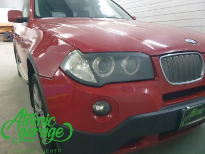 BMW X3 E83, замена штатных линз на Hella 3R + восстановление стекол - фото 2