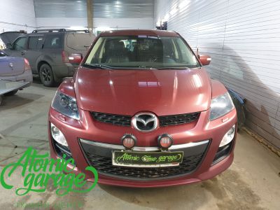 Mazda CX-7, замена штатных линз на Bi-led Diliht Triled + покраска масок фар - фото 9