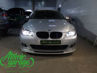 BMW 5 E61, замена линз на Bi-led Diliht Tendel + новые стекла + новые кольца - фото 19