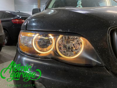 BMW X5 E53, замена линз на Bi-led X-bright + восстановление стекол - фото 14