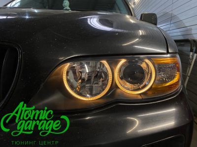 BMW X5 E53, замена линз на Bi-led X-bright + восстановление стекол - фото 15