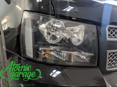 Chevrolet Tahoe GMT900, установка линзы Bi-led Diliht Tendel + восстановление стекол - фото 2