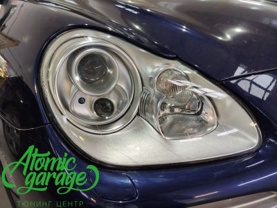 Porsche cayenne 955, замена линз на Hella 3R + восстановление стекол - фото 9