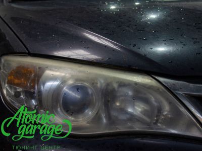 Subaru Impreza GE, чистка и восстановление стекол фар - фото 2