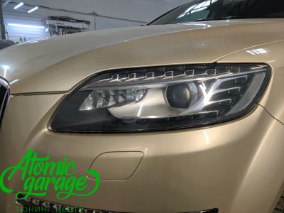 Audi Q7 рестайлинг, замена линз на Bi-led Diliht Triled + восстановление стекол - фото 3