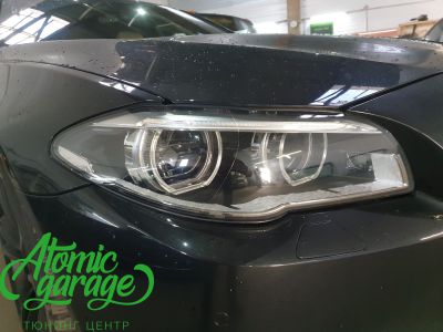 BMW 5 F10 рестайлинг, многоцветные ангельские глазки + стробоскопы - фото 2