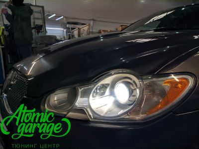 Jaguar XF, замена штатных линз на Biled Diliht Triled + восстановление стекол - фото 4