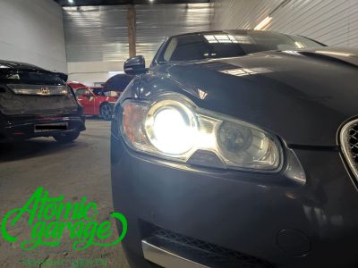 Jaguar XF, замена штатных линз на Biled Diliht Triled + восстановление стекол - фото 3